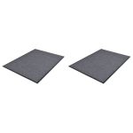 Covorașe de ușă din PVC, 2 buc., gri, 90x60 cm GartenMobel Dekor