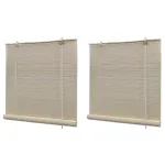 Jaluzele din bambus natural tip rulou, 2 buc., 120 x 160 cm GartenMobel Dekor