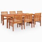 Set mobilier de exterior cu perne 7 piese lemn masiv de acacia GartenMobel Dekor