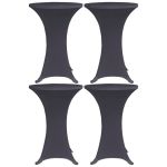 Husă elastică pentru masă, 4 buc., antracit, 80 cm GartenMobel Dekor