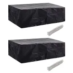 Huse mobilier grădină 2 buc. 300x140cm set poliratan 10 ocheți GartenMobel Dekor