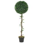 Plantă artificială dafin cu ghiveci, verde, 130 cm GartenMobel Dekor
