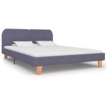 Cadru de pat, gri deschis, 180 x 200 cm, material textil GartenMobel Dekor