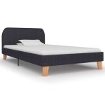 Cadru de pat, gri închis, 90 x 200 cm, material textil GartenMobel Dekor