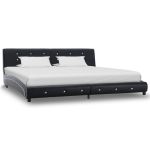 Cadru de pat, negru, 180 x 200 cm, piele artificială GartenMobel Dekor