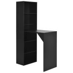 Masă de bar cu dulap, negru, 115 x 59 x 200 cm GartenMobel Dekor
