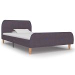 Cadru de pat, gri taupe, 90 x 200 cm, material textil GartenMobel Dekor