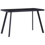 Masă de bucătărie, negru, 120 x 60 x 75 cm, sticlă securizată GartenMobel Dekor