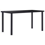 Masă de bucătărie, negru, 140 x 70 x 75 cm, sticlă securizată GartenMobel Dekor