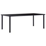 Masă de bucătărie, negru, 200 x 100 x 75 cm, sticlă securizată GartenMobel Dekor