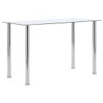 Masă de bucătărie, transparent, 120x60x75 cm, sticlă securizată GartenMobel Dekor