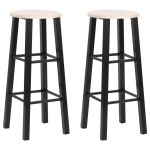 Scaune de bar, 2 buc., negru, MDF GartenMobel Dekor