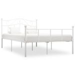 Cadru de pat, alb, 140 x 200 cm, metal GartenMobel Dekor