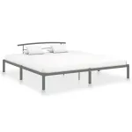 Cadru de pat, gri, 180 x 200 cm, metal GartenMobel Dekor