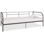 Cadru de pat, gri, 90 x 200 cm, metal GartenMobel Dekor