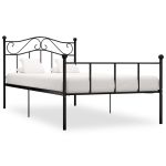 Cadru de pat, negru, 100 x 200 cm, metal GartenMobel Dekor