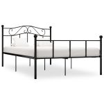 Cadru de pat, negru, 120 x 200 cm, metal GartenMobel Dekor