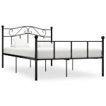 Cadru de pat, negru, 160 x 200 cm, metal GartenMobel Dekor
