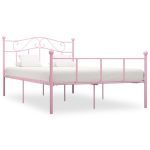 Cadru de pat, roz, 140 x 200 cm, metal GartenMobel Dekor