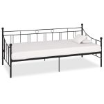 Cadru pat de zi, negru, 90x200 cm, metal GartenMobel Dekor