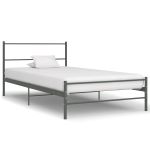Cadru de pat, gri, 100 x 200 cm, metal GartenMobel Dekor
