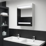 Dulap de baie cu oglindă și LED-uri, 50x13,5x60 cm GartenMobel Dekor
