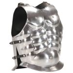 Armură de corp soldat roman, jocuri de rol, argintiu, oțel GartenMobel Dekor