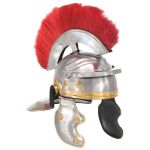 Coif soldat roman antic, joc de rol, argintiu, oțel GartenMobel Dekor