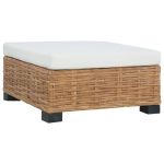 Taburet cu pernă, ratan natural GartenMobel Dekor