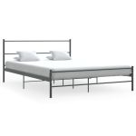 Cadru de pat, gri, 140 x 200 cm, metal GartenMobel Dekor