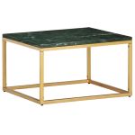 Măsuță de cafea verde 60x60x35cm piatră naturală aspect marmură GartenMobel Dekor