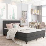 Tăblie capitonată, gri închis, 140 x 200 cm, material textil  GartenMobel Dekor