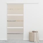 Ușă glisantă, argintiu, 90 x 205 cm, sticlă ESG și aluminiu GartenMobel Dekor