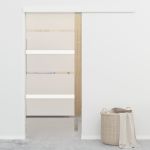 Ușă glisantă cu opritoare soft, 76x205 cm, sticlă ESG/aluminiu GartenMobel Dekor