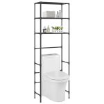 Etajeră peste toaletă cu 3 polițe, negru, 53x28x169 cm GartenMobel Dekor