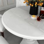 Folie de protecție masă, transparent, Ø 120 cm, PVC, 2 mm GartenMobel Dekor