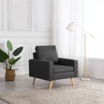 Fotoliu, gri închis, material textil GartenMobel Dekor