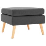 Taburet, gri închis, material textil GartenMobel Dekor