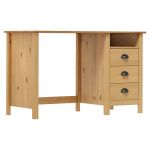 Birou Hill cu 3 sertare, 120x50x74 cm, lemn masiv de pin GartenMobel Dekor