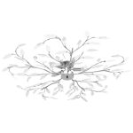 Lustră cu brațe tip frunze cristal acrilic alb 5 becuri E14 GartenMobel Dekor