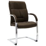 Scaun de birou consolă, maro, material textil GartenMobel Dekor