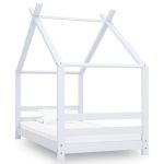 Cadru pat de copii, alb, 80 x 160 cm, lemn masiv de pin GartenMobel Dekor