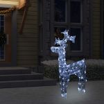 Decorațiune de Crăciun ren, 90 LED-uri, 60x16x100 cm, acril GartenMobel Dekor