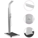 Duș de exterior cu cădiță, WPC și oțel inoxidabil GartenMobel Dekor