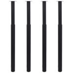 Picioare de masă telescopice, 4 buc., negru, 710 mm-1100 mm GartenMobel Dekor