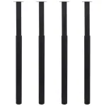 Picioare de masă telescopice, 4 buc., negru, 710 mm-1100 mm GartenMobel Dekor