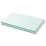 Rafturi, 2 buc., 30 x 12 cm, panouri sticlă transparentă GartenMobel Dekor