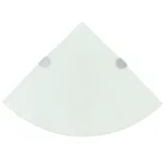 Rafturi de colț cu suporturi de crom, 2 buc., 35x35 cm, sticlă GartenMobel Dekor