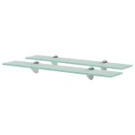 Rafturi suspendate, 2 buc., 60 x 10 cm, sticlă, 8 mm GartenMobel Dekor