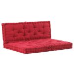 Perne pentru canapea din paleți, 2 buc., roșu burgund, bumbac GartenMobel Dekor